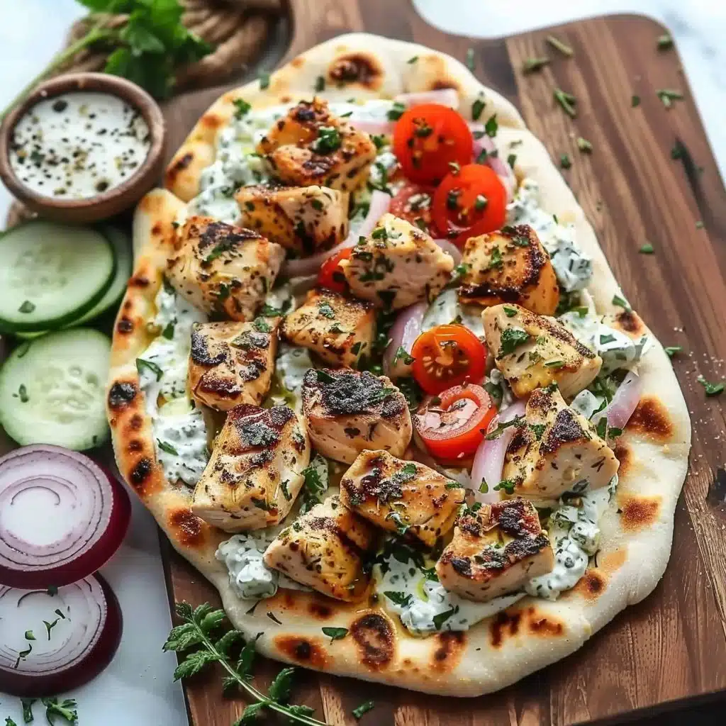Greek Chicken Flatbread 3 Greek Chicken Flatbread