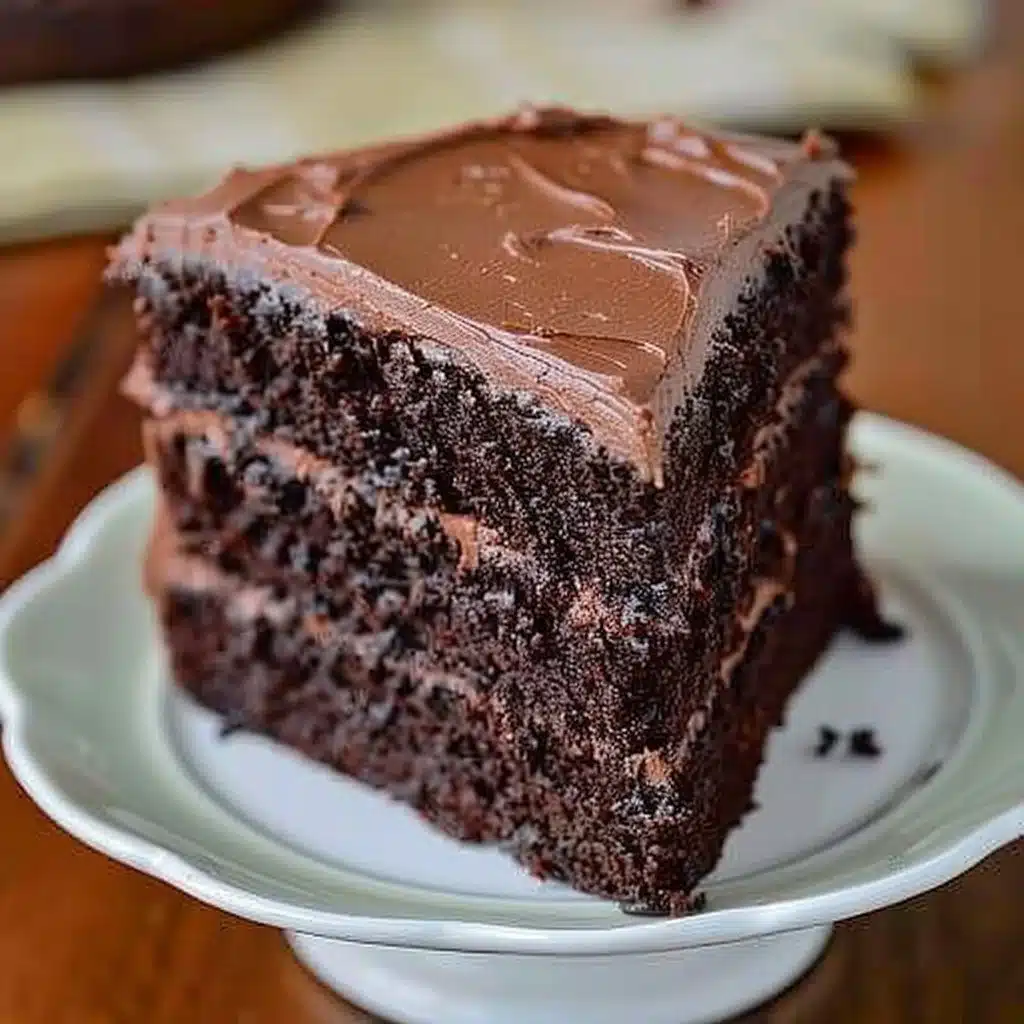 Homemade Chocolate Cake with Chocolate Frosting - Creations by Kara 3 Homemade Chocolate Cake with Chocolate Frosting - Creations by Kara