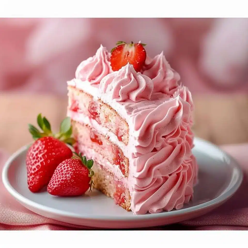 Homemade Strawberry Cake with Strawberry Frosting 3 Homemade Strawberry Cake with Strawberry Frosting