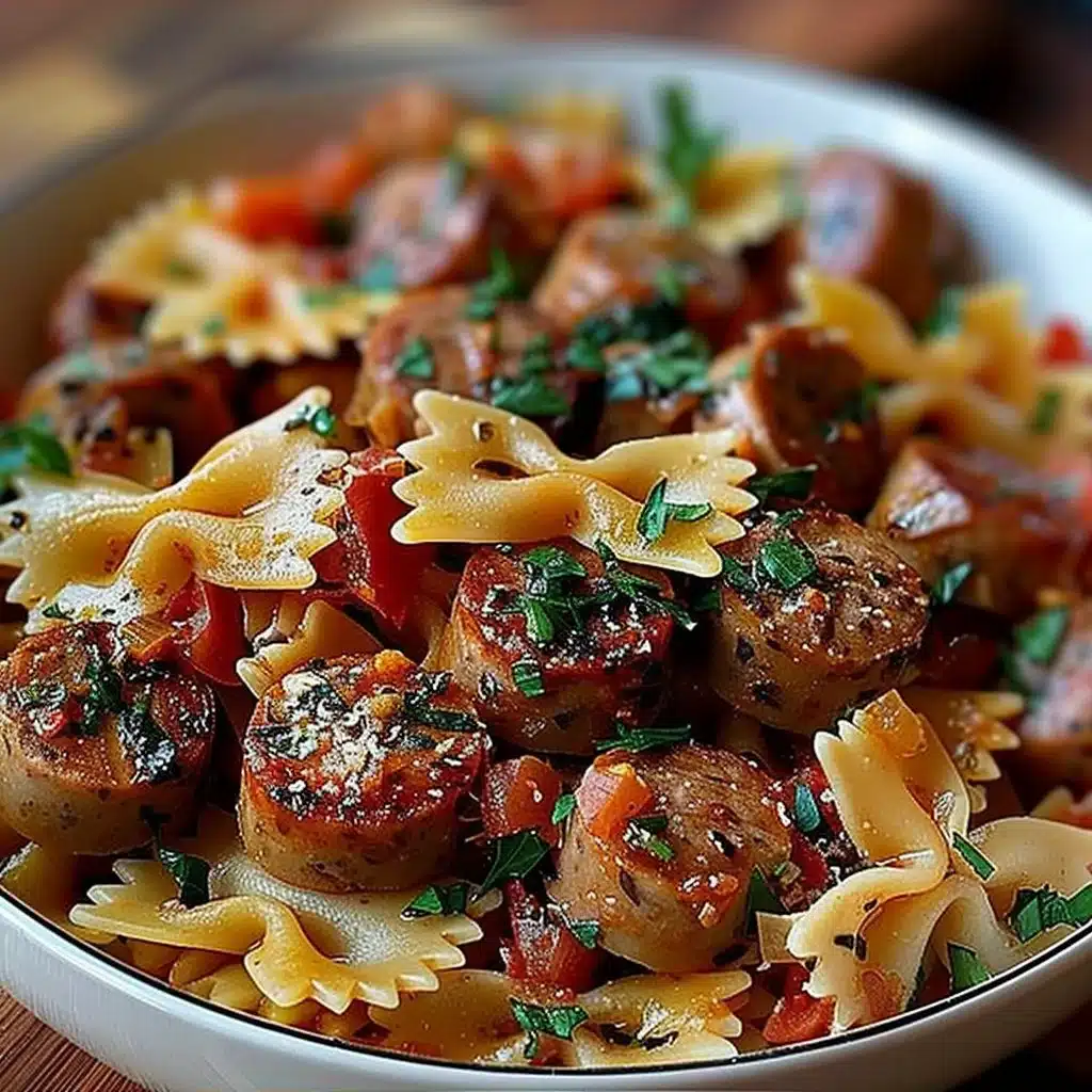 Italian Sausage with Bow Tie Pasta 3 Italian Sausage with Bow Tie Pasta