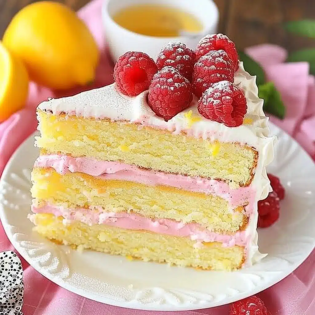 Lemon Raspberry Layer Cake 3 Lemon Raspberry Layer Cake