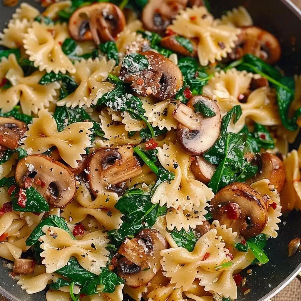 Parmesan Spinach Mushroom Pasta Skillet 3 Parmesan Spinach Mushroom Pasta Skillet