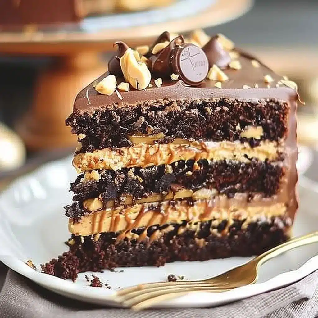 Peanut Butter Chocolate Layer Cake 3 Peanut Butter Chocolate Layer Cake