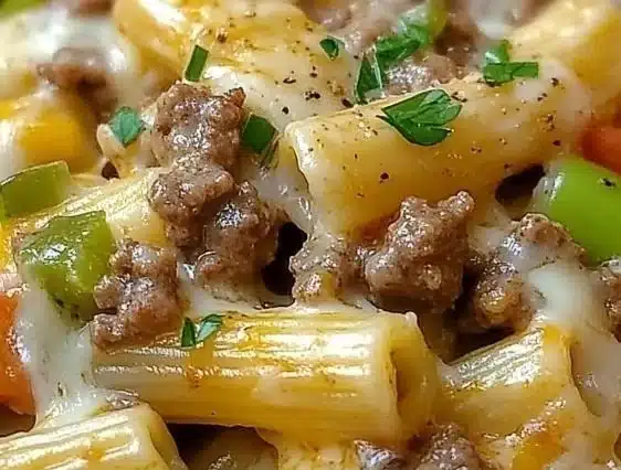 Philly Cheesesteak Pasta 3 Philly Cheesesteak Pasta