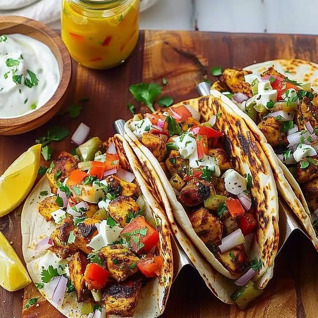 Quick Mediterranean Chicken Tacos 3 Quick Mediterranean Chicken Tacos