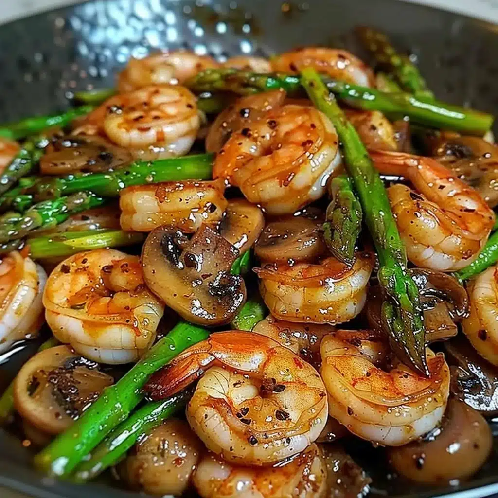 Shrimp and Asparagus Stir-Fry with Mushrooms 3 Shrimp and Asparagus Stir-Fry with Mushrooms