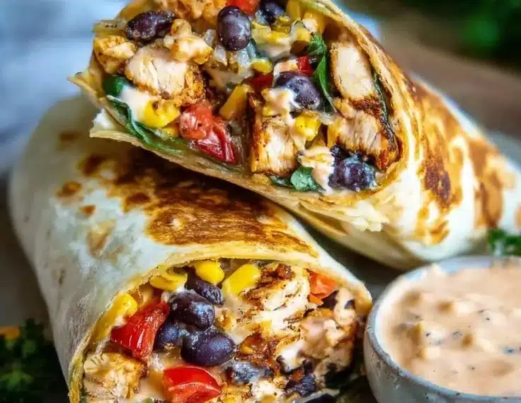 Southwest Chicken Wrap 3 Southwest Chicken Wrap