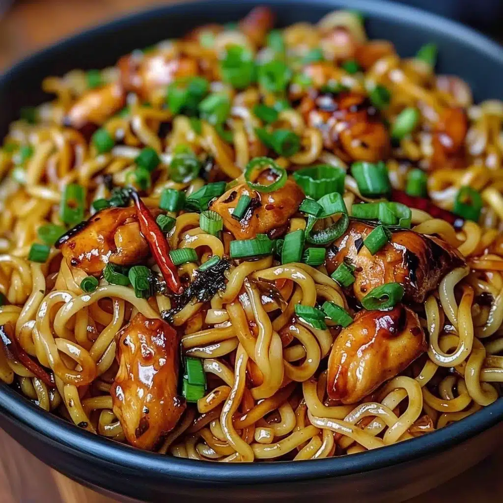 Sticky Garlic Chicken Noodles 3 Sticky Garlic Chicken Noodles