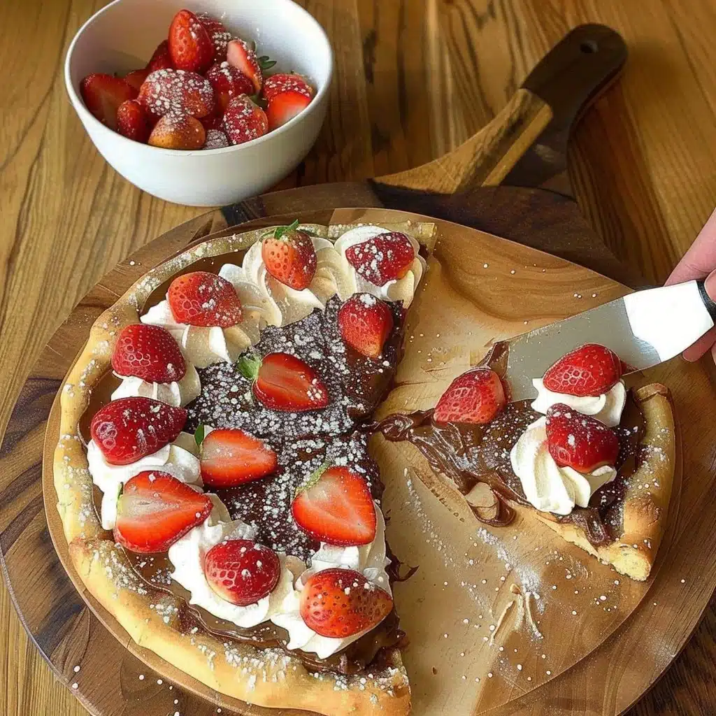 Strawberry and Nutella Dessert Pizza 3 Strawberry and Nutella Dessert Pizza
