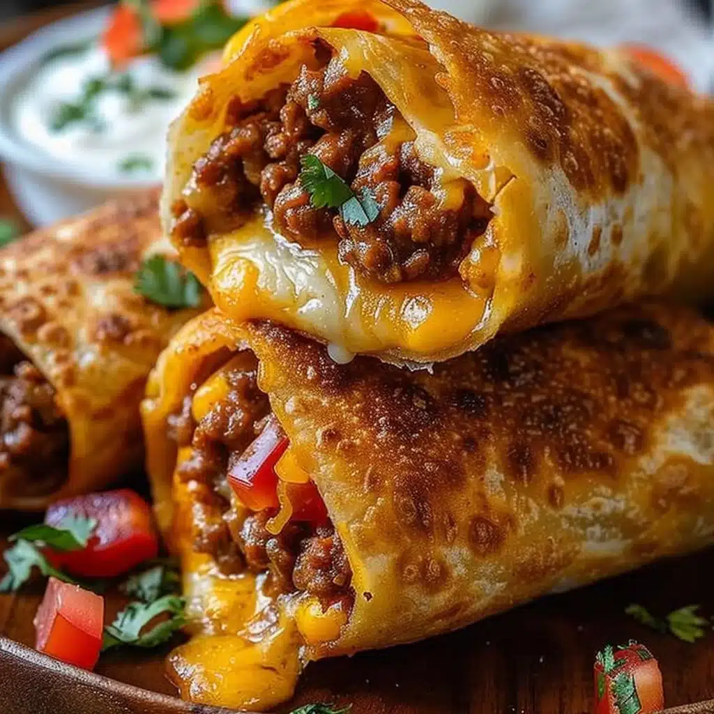 Beef and Cheese Chimichangas 3 Beef and Cheese Chimichangas