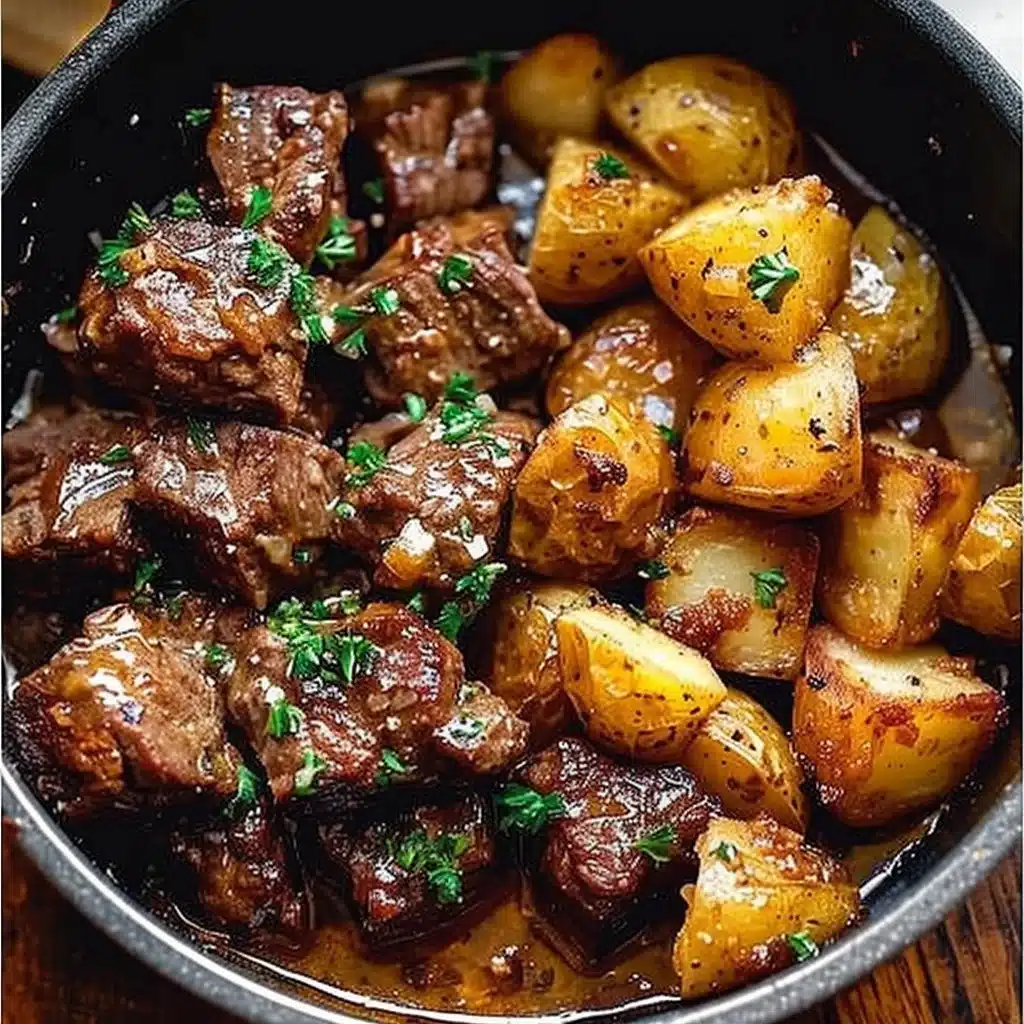 Garlic Butter Beef Bites with Potatoes 3 Garlic Butter Beef Bites with Potatoes