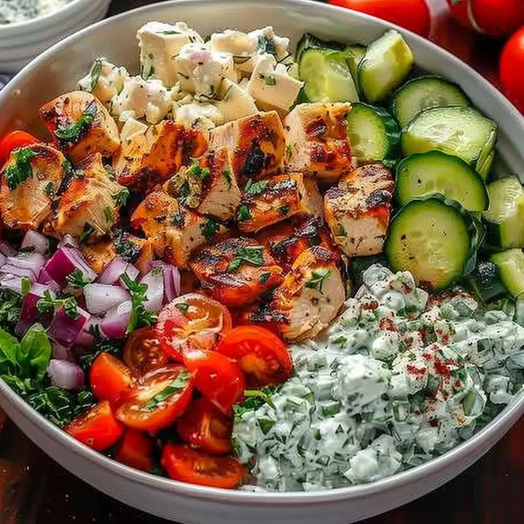 Greek Chicken Bowls 3 Greek Chicken Bowls