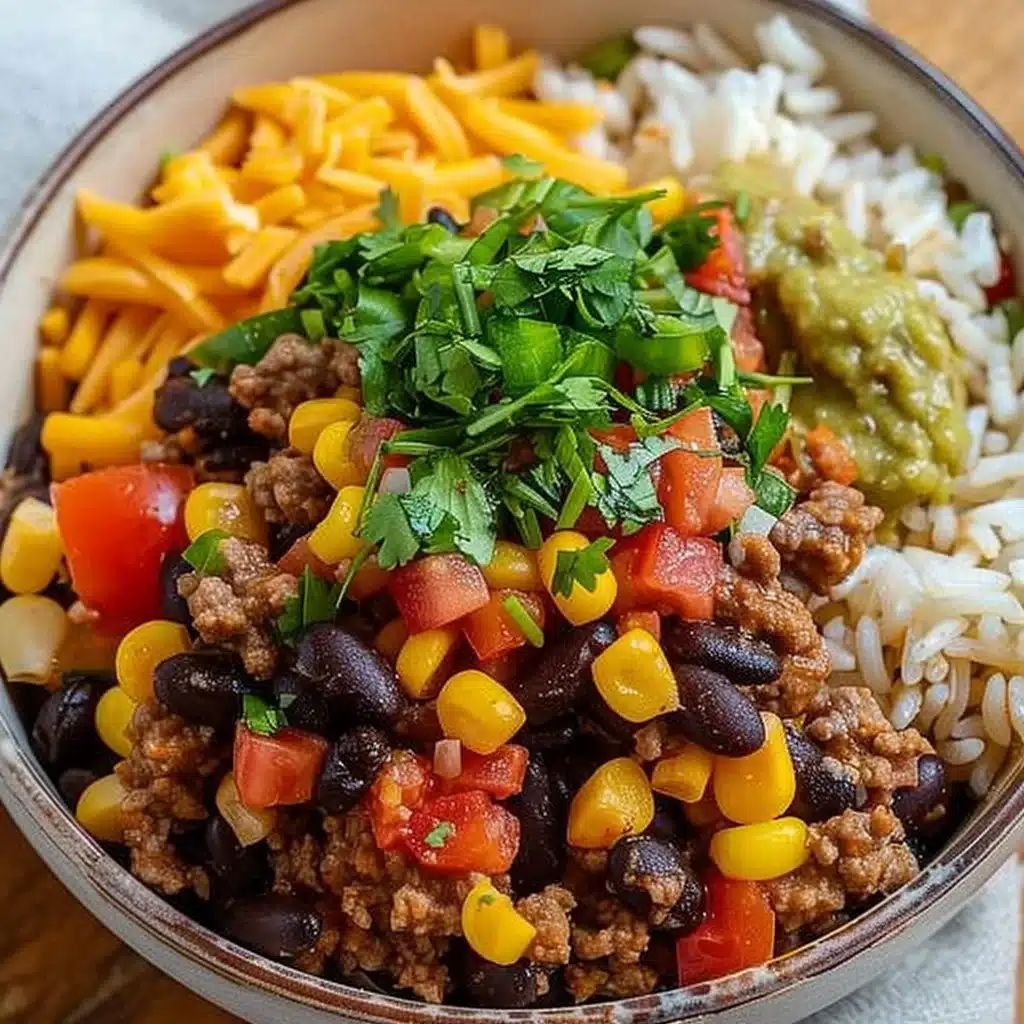 Ground Beef Burrito Bowl 3 Ground Beef Burrito Bowl