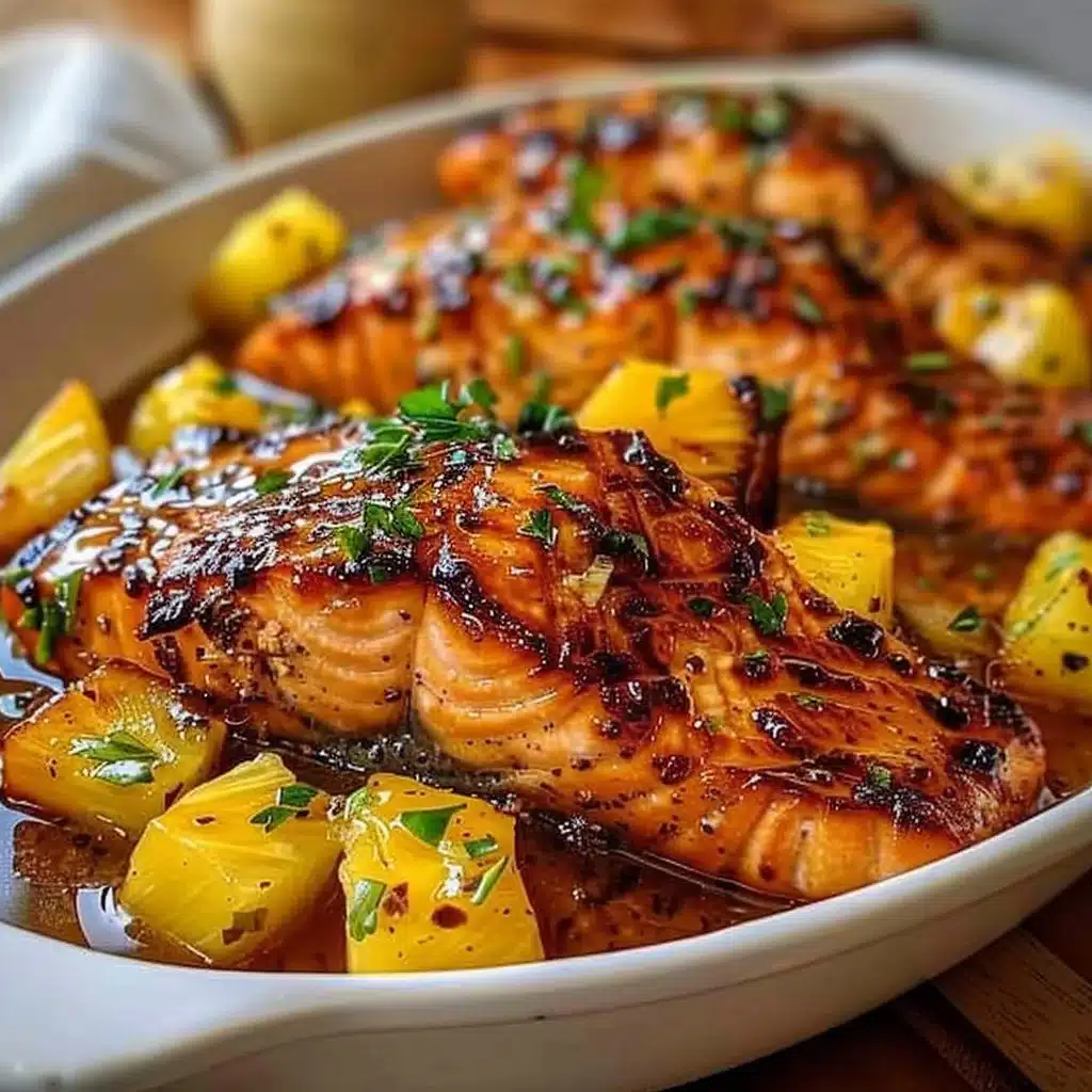Pineapple Glazed Salmon 3 Pineapple Glazed Salmon