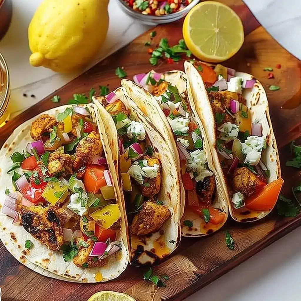 Quick Mediterranean Chicken Tacos 3 Quick Mediterranean Chicken Tacos