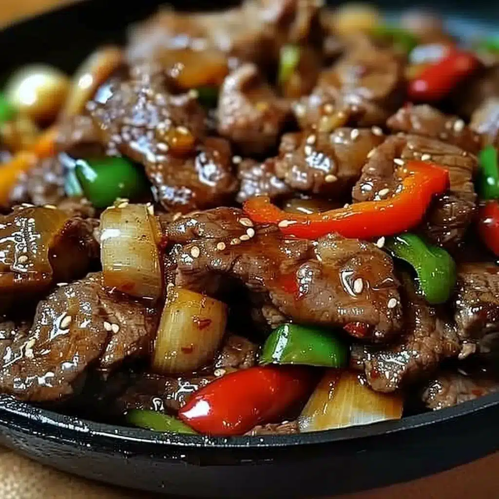 Sizzling Chinese Pepper Steak with Onions 3 Sizzling Chinese Pepper Steak with Onions