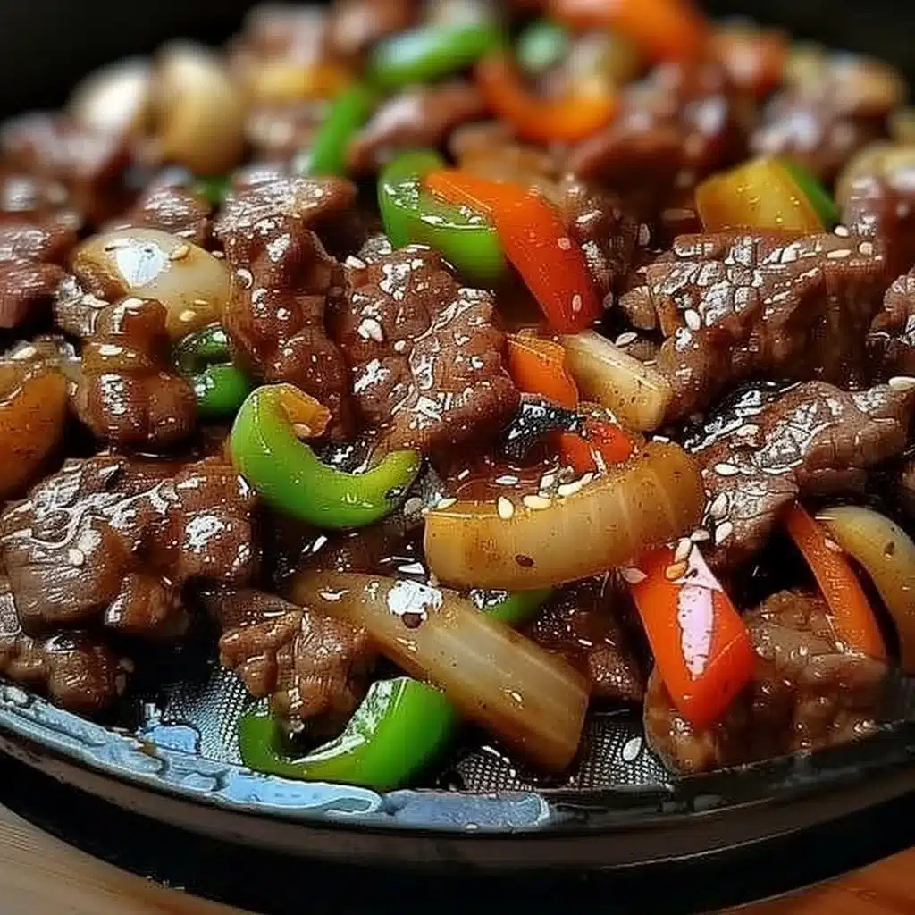 Sizzling Chinese Pepper Steak with Onions 3 Sizzling Chinese Pepper Steak with Onions
