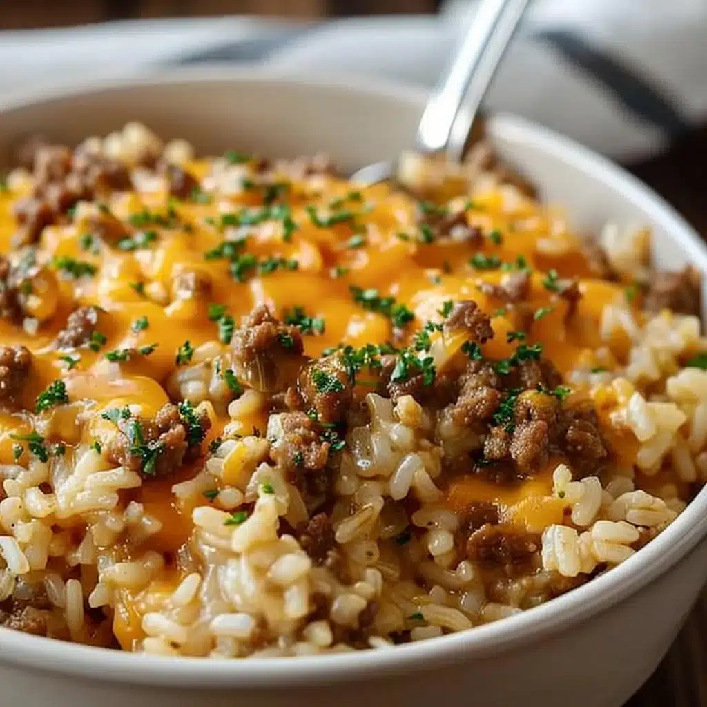 Cheesy Ground Beef and Rice Casserole 3 Cheesy Ground Beef and Rice Casserole