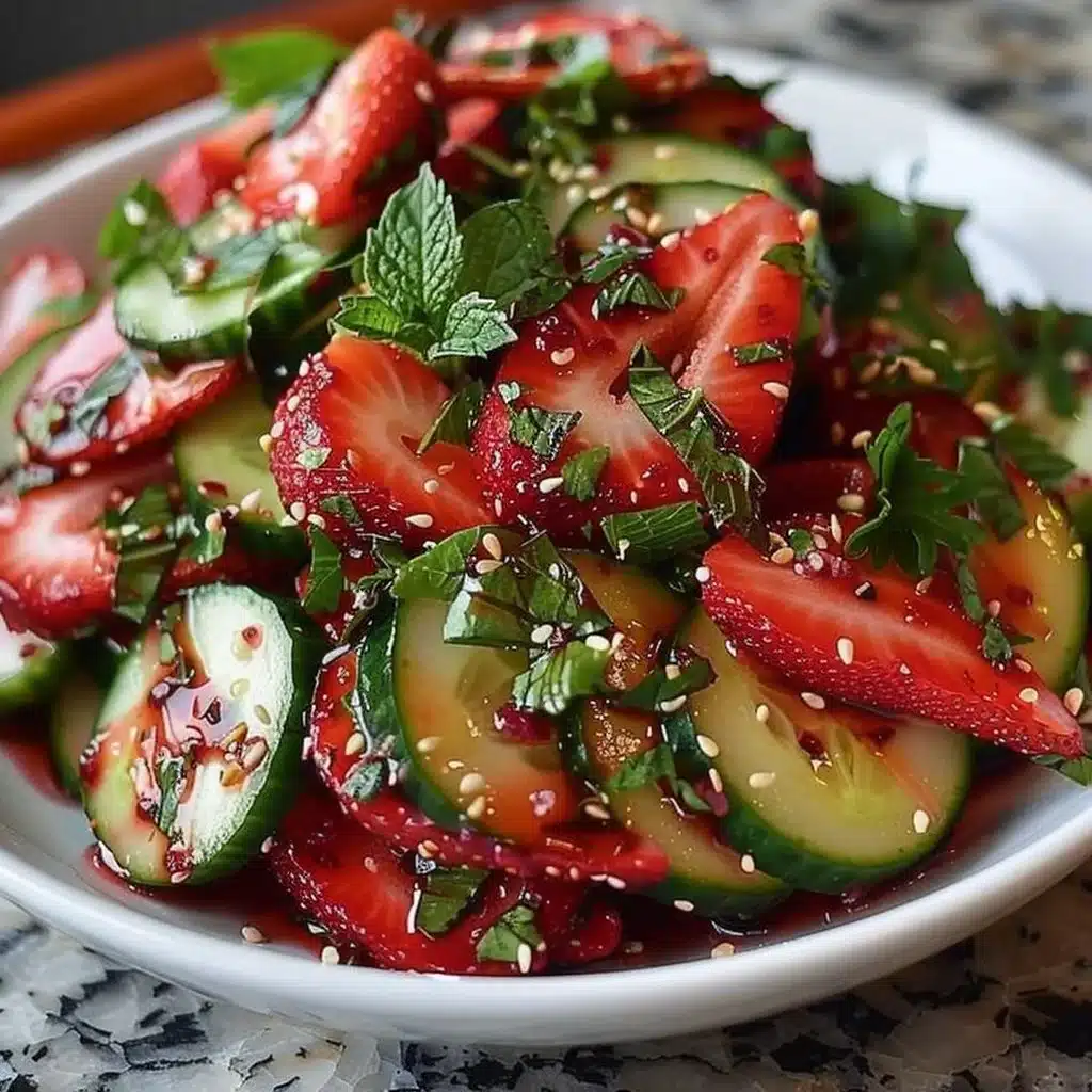 Cucumber Strawberry Salad 3 Cucumber Strawberry Salad