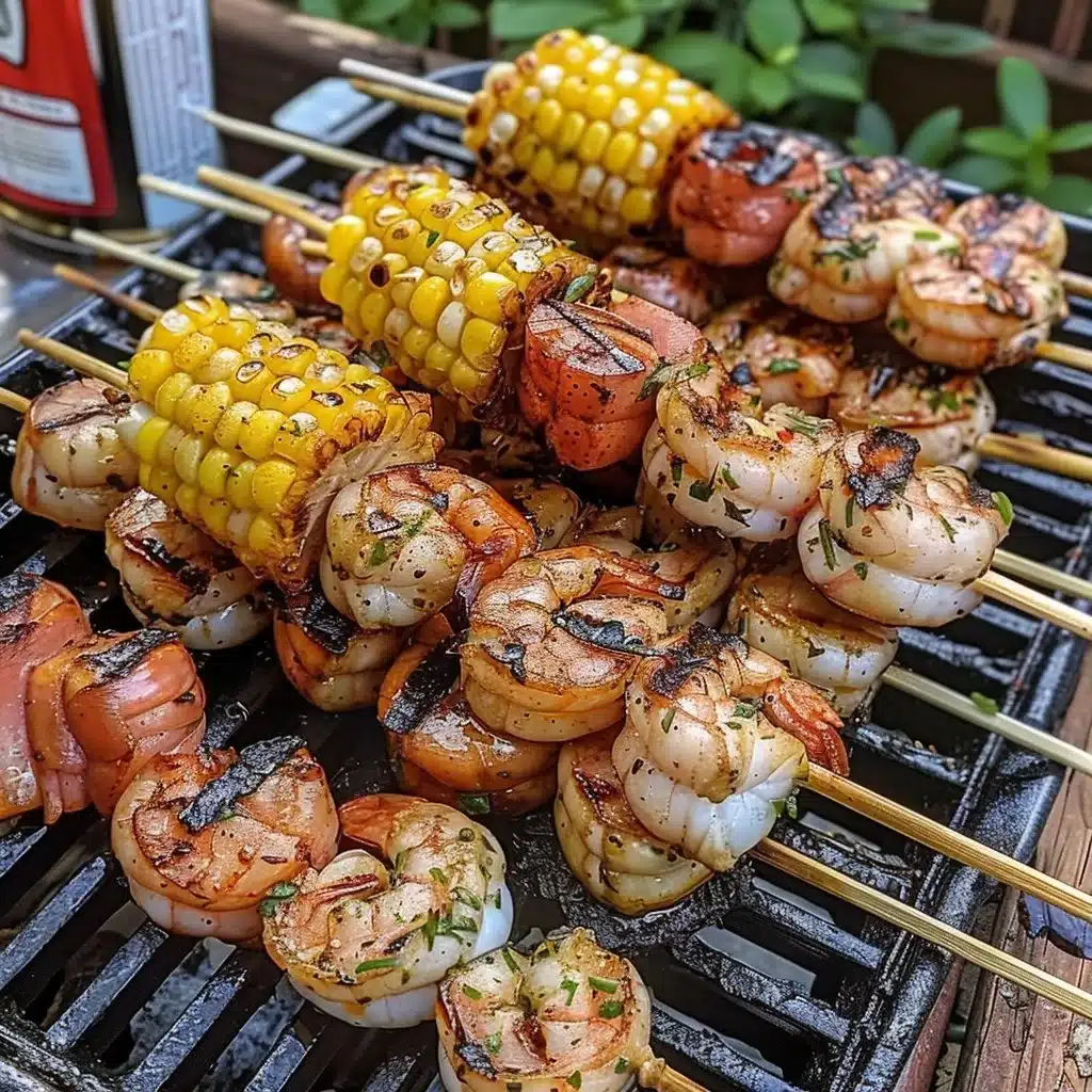 Grilled Seafood Skewers 3 Grilled Seafood Skewers