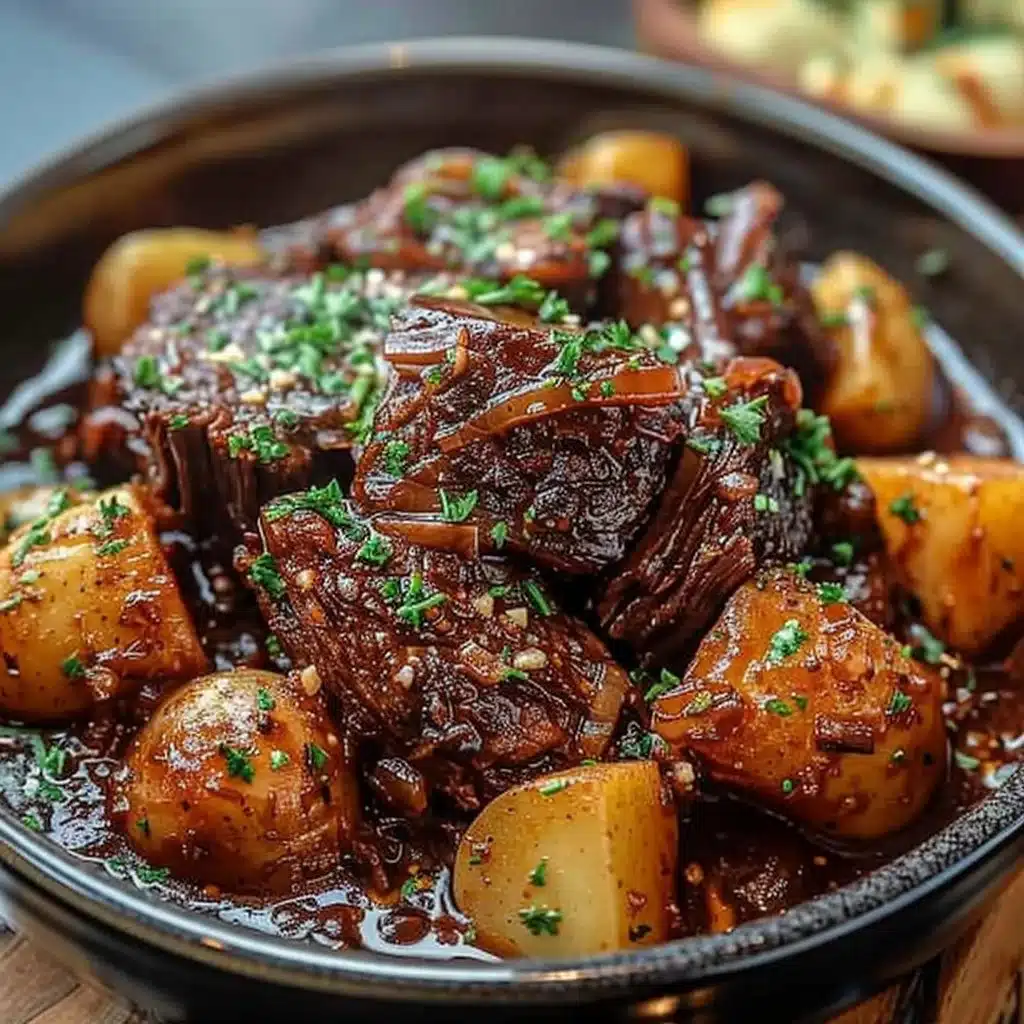 Slow Cooker Garlic Butter Beef with Potatoes 3 Slow Cooker Garlic Butter Beef with Potatoes